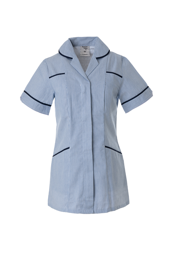 Alexandra ED216 NHS Womens  Blue Long Sleeve Nurses Carer Uniform Tunic E9 SN32 